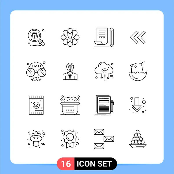 Conjunto Iconos Creativos Universales Simplemente Vector Ilustraciones Para Aplicaciones Web — Vector de stock