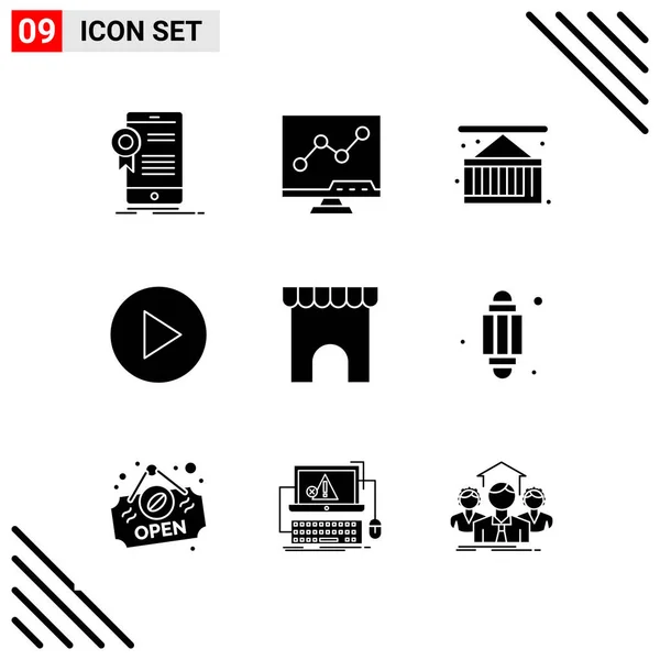 Set Universal Creative Icons Simply Vector Illustrations Web Mobile Apps — Stock Vector