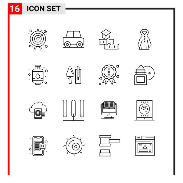 Conjunto Iconos Creativos Universales Simplemente Vector Ilustraciones Para Aplicaciones Web — Archivo Imágenes Vectoriales