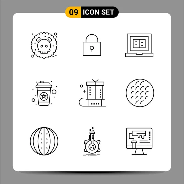 Set Dari Ikon Kreatif Universal Cukup Ilustrasi Vektor Untuk Aplikasi - Stok Vektor