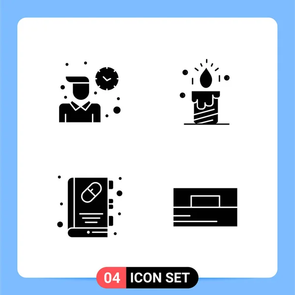 Conjunto Iconos Creativos Universales Simplemente Vector Ilustraciones Para Aplicaciones Web — Archivo Imágenes Vectoriales