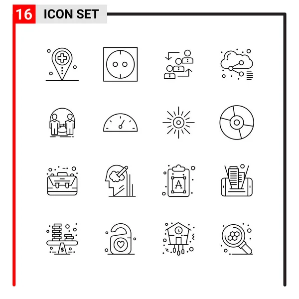 Set Universal Creative Icons Simply Vector Illustrations Web Mobile Apps — Stock Vector