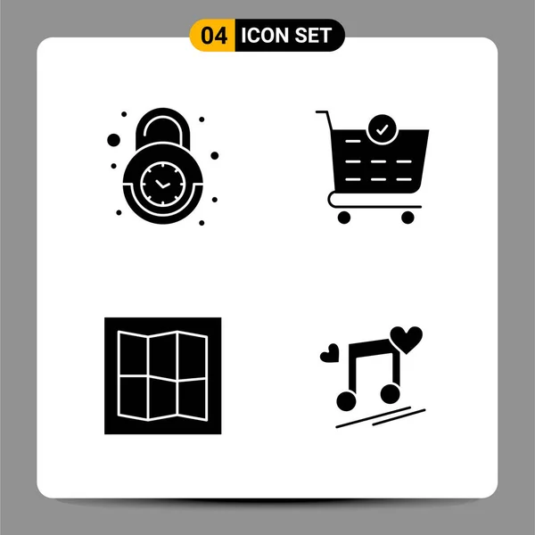 Conjunto Iconos Creativos Universales Ilustración Vectorial — Vector de stock