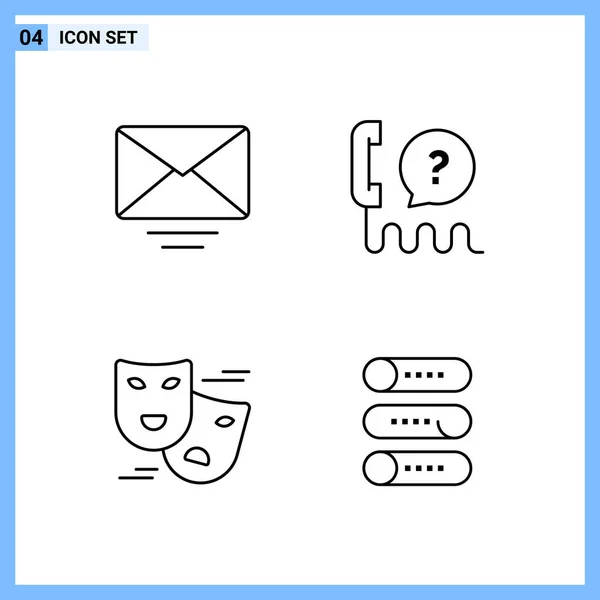 Conjunto Iconos Creativos Universales Simplemente Vector Ilustraciones Para Aplicaciones Web — Vector de stock