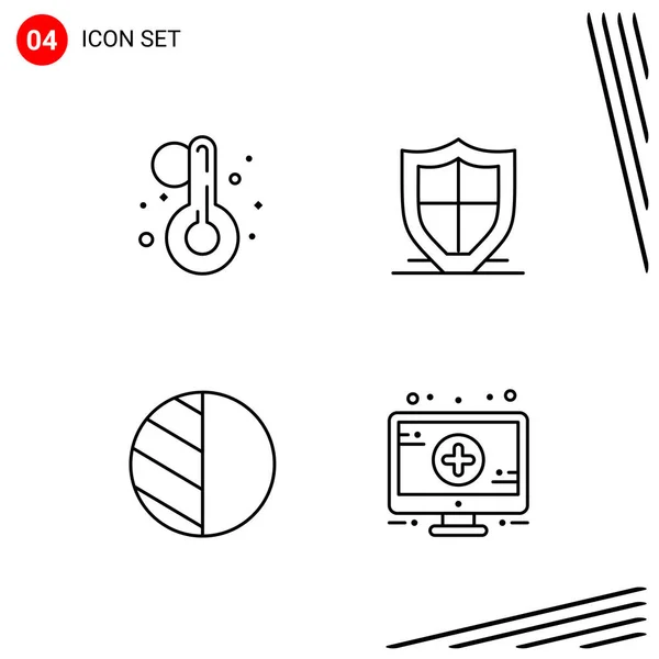 Set Universal Creative Icons Vector Illustration — Stock Vector