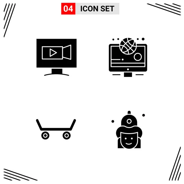 Set Universal Creative Icons Simply Vector Illustrations Web Mobile Apps — Stock Vector