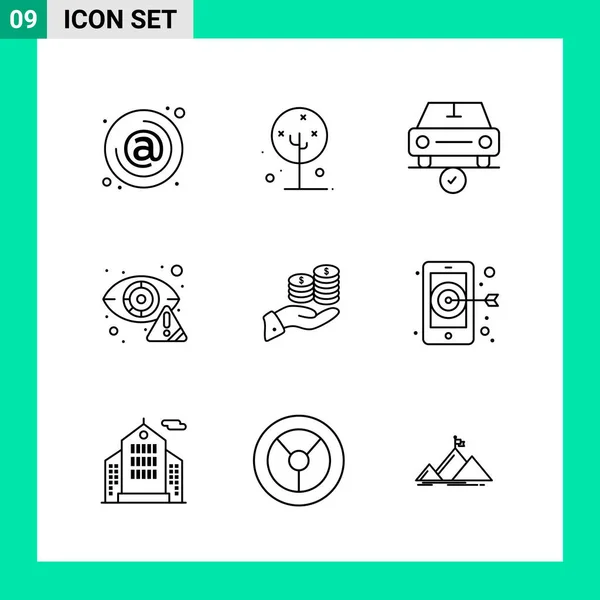 Set Universal Creative Icons Simply Vector Illustrations Web Mobile Apps — Stock Vector