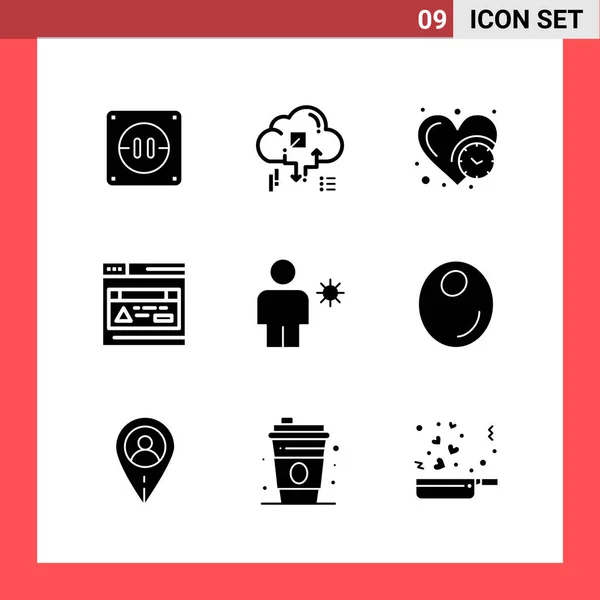 Conjunto Iconos Creativos Universales Simplemente Vector Ilustraciones Para Aplicaciones Web — Vector de stock