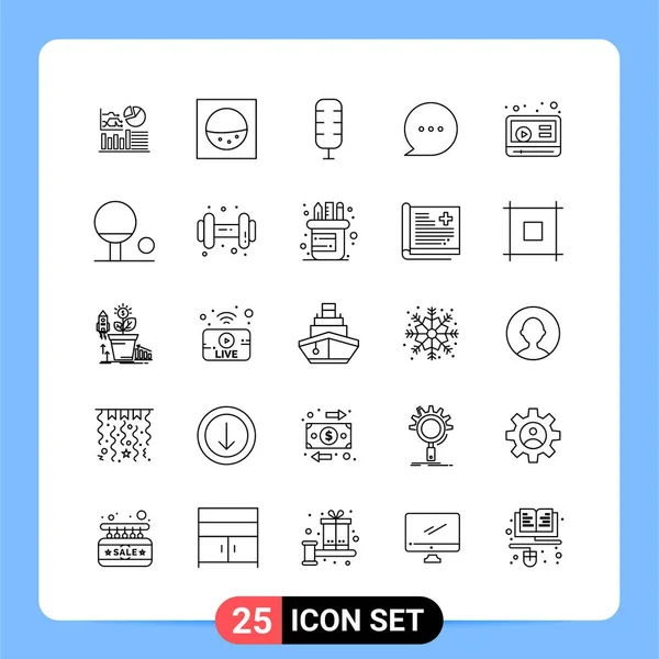 Set Universal Creative Icons Simply Vector Illustrations Web Mobile Apps — Stock Vector