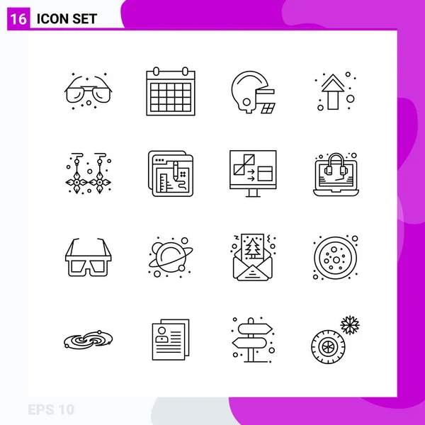 Conjunto Iconos Creativos Universales Simplemente Vector Ilustraciones Para Aplicaciones Web — Vector de stock