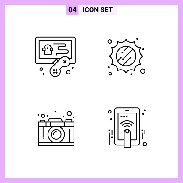 Conjunto Iconos Creativos Universales Simplemente Vector Ilustraciones Para Aplicaciones Web — Vector de stock