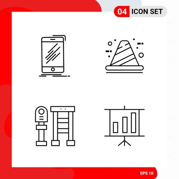 Conjunto Iconos Creativos Universales Simplemente Vector Ilustraciones Para Aplicaciones Web — Vector de stock