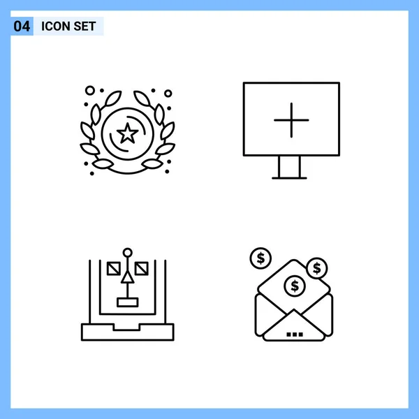 Conjunto Iconos Creativos Universales Simplemente Vector Ilustraciones Para Aplicaciones Web — Vector de stock