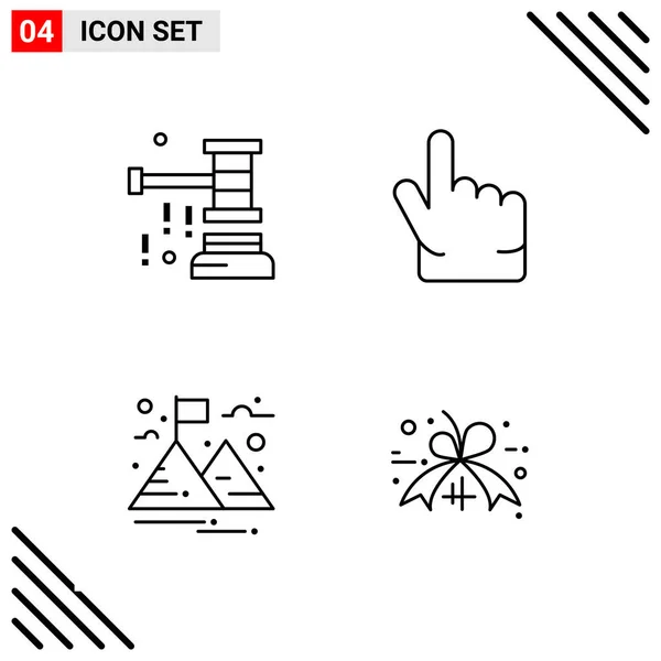 Conjunto Iconos Creativos Universales Simplemente Vector Ilustraciones Para Aplicaciones Web — Archivo Imágenes Vectoriales