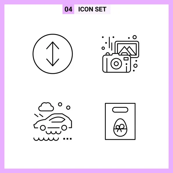 Conjunto Iconos Creativos Universales Simplemente Vector Ilustraciones Para Aplicaciones Web — Vector de stock