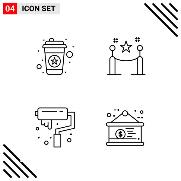 Conjunto Iconos Creativos Universales Simplemente Vector Ilustraciones Para Aplicaciones Web — Vector de stock