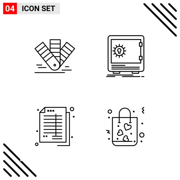 Conjunto Iconos Creativos Universales Simplemente Vector Ilustraciones Para Aplicaciones Web — Vector de stock