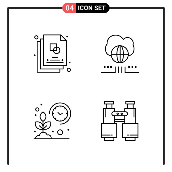 Set Universal Creative Icons Simply Vector Illustrations Web Mobile Apps — Stock Vector