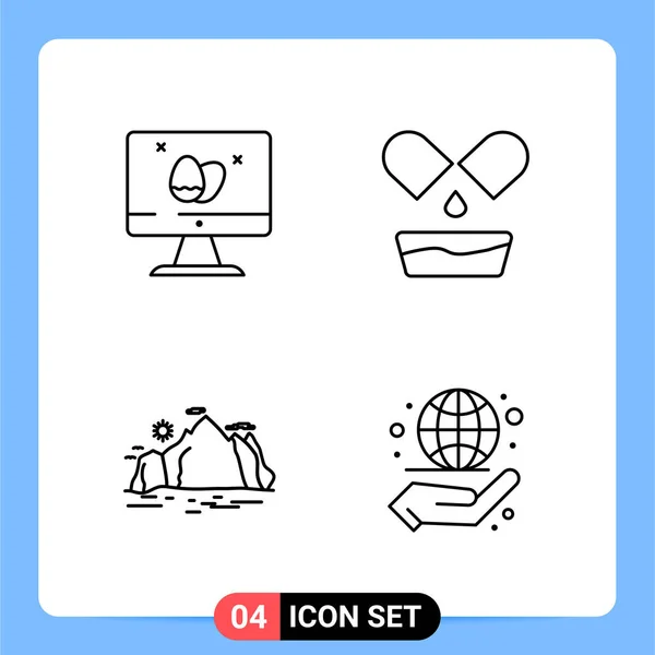 Conjunto Iconos Creativos Universales Simplemente Vector Ilustraciones Para Aplicaciones Web — Vector de stock