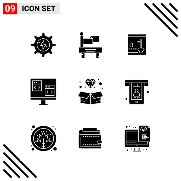 Conjunto Iconos Creativos Universales Simplemente Vector Ilustraciones Para Aplicaciones Web — Archivo Imágenes Vectoriales