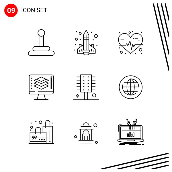 Set de 25 iconos de negocio universales Vector — Archivo Imágenes Vectoriales