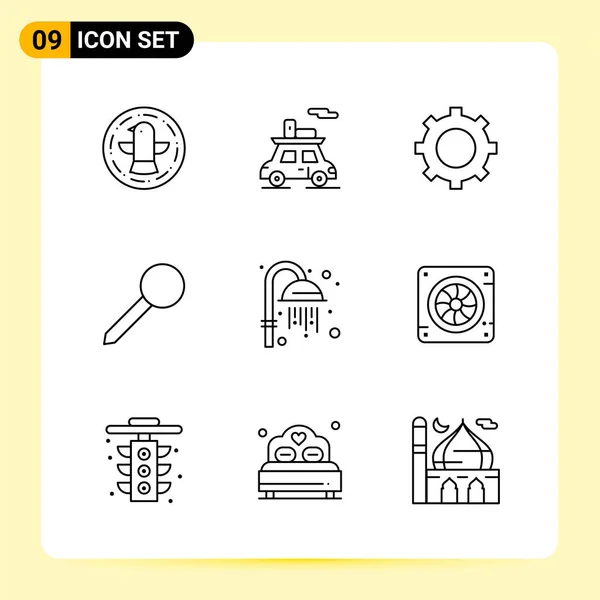 Set Universal Creative Icons Simply Vector Illustrations Web Mobile Apps — Stock Vector