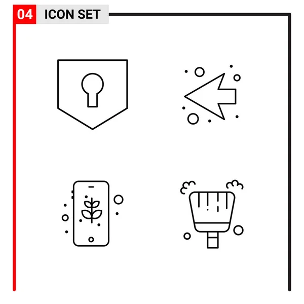 Set Universeller Kreativer Symbole Einfach Vektorillustrationen Für Web Und Mobile — Stockvektor