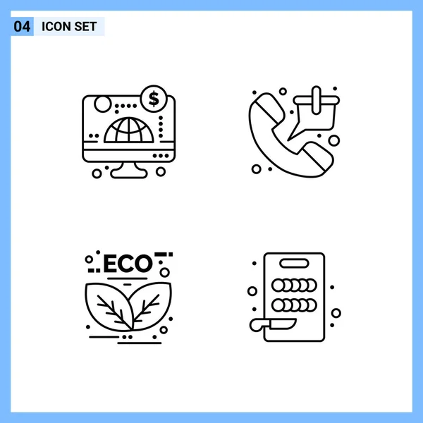 Conjunto Iconos Creativos Universales Simplemente Vector Ilustraciones Para Aplicaciones Web — Archivo Imágenes Vectoriales