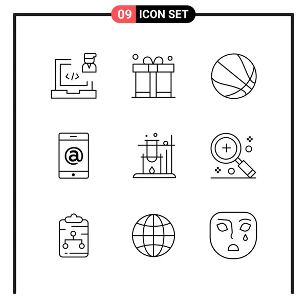 Conjunto Iconos Creativos Universales Simplemente Vector Ilustraciones Para Aplicaciones Web — Archivo Imágenes Vectoriales