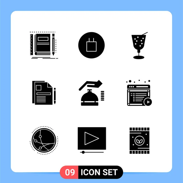 Conjunto Iconos Creativos Universales Simplemente Vector Ilustraciones Para Aplicaciones Web — Vector de stock