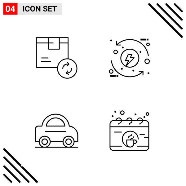 Set Universal Creative Icons Simply Vector Illustrations Web Mobile Apps — Stock Vector