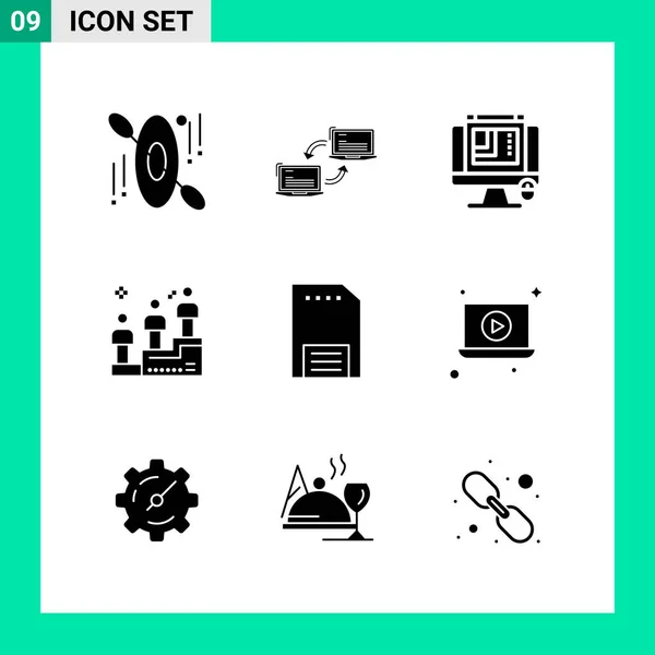 Set Universal Creative Icons Simply Vector Illustrations Web Mobile Apps — Stock Vector