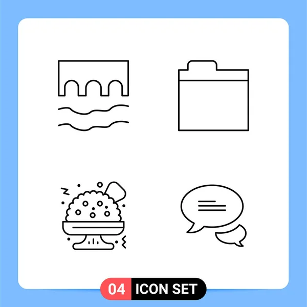 Set Dari Ikon Kreatif Universal Cukup Ilustrasi Vektor Untuk Aplikasi - Stok Vektor