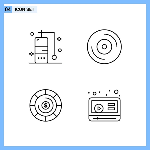 Conjunto Iconos Creativos Universales Simplemente Vector Ilustraciones Para Aplicaciones Web — Vector de stock