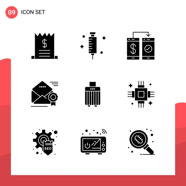 Set Universal Creative Icons Simply Vector Illustrations Web Mobile Apps — Stock Vector