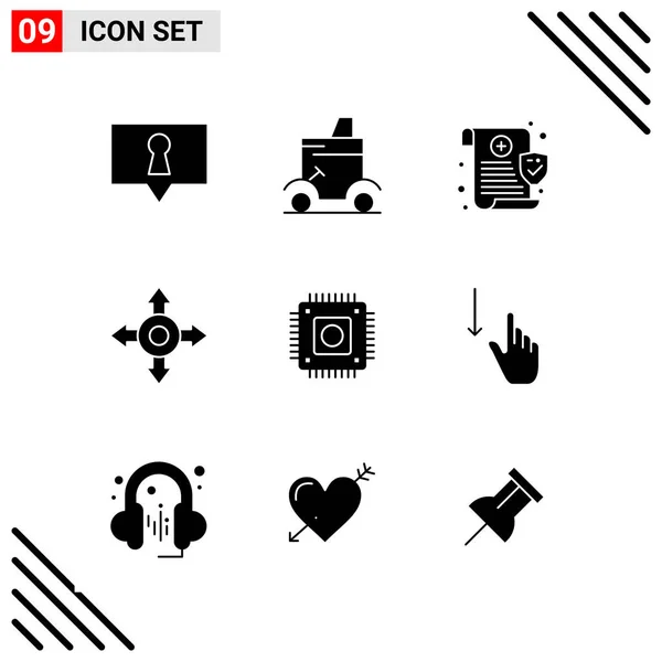 Conjunto Iconos Creativos Universales Simplemente Vector Ilustraciones Para Aplicaciones Web — Vector de stock