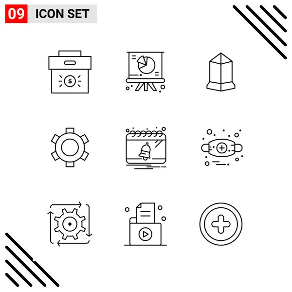 Conjunto Iconos Creativos Universales Simplemente Vector Ilustraciones Para Aplicaciones Web — Vector de stock