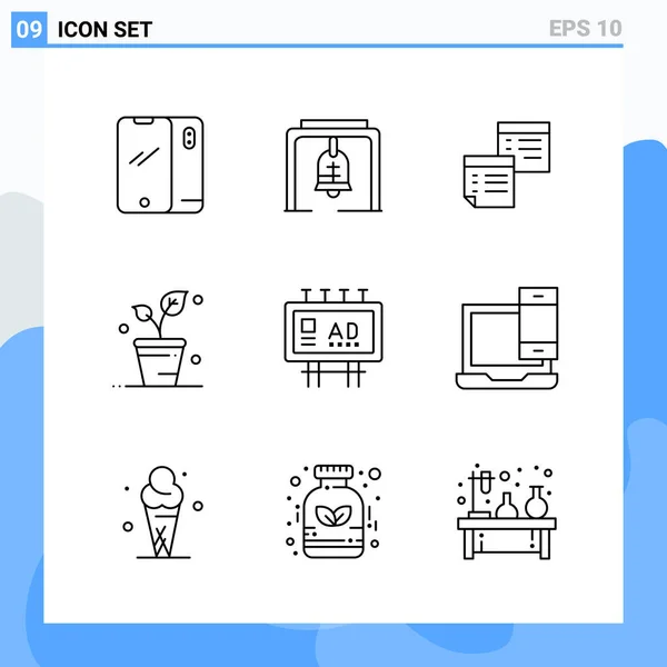 Set Universal Creative Icons Simply Vector Illustrations Web Mobile Apps — Stock Vector