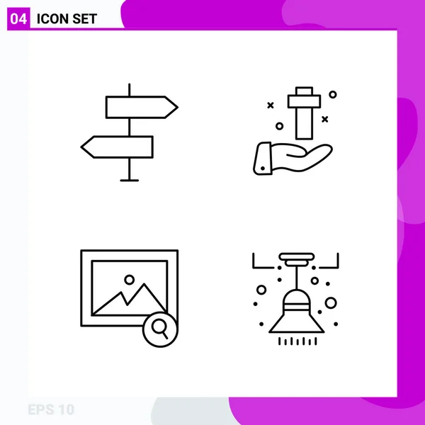 Conjunto Iconos Creativos Universales Simplemente Vector Ilustraciones Para Aplicaciones Web — Vector de stock