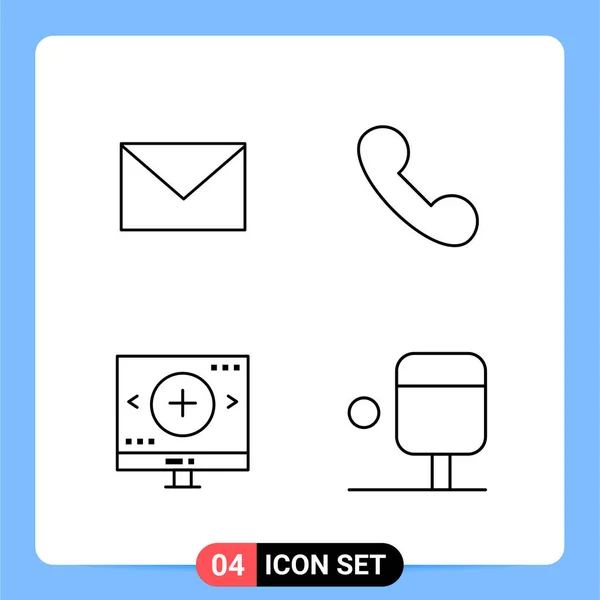 Conjunto Iconos Creativos Universales Simplemente Vector Ilustraciones Para Aplicaciones Web — Vector de stock