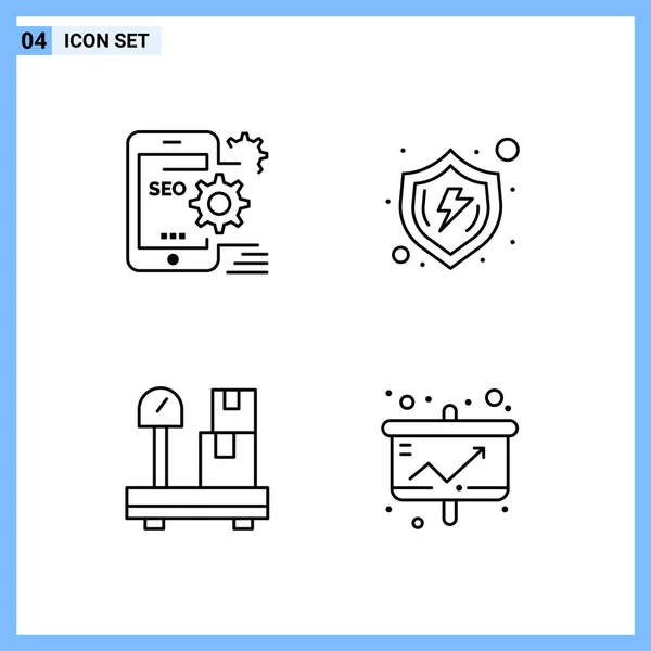 Conjunto Iconos Creativos Universales Simplemente Vector Ilustraciones Para Aplicaciones Web — Vector de stock