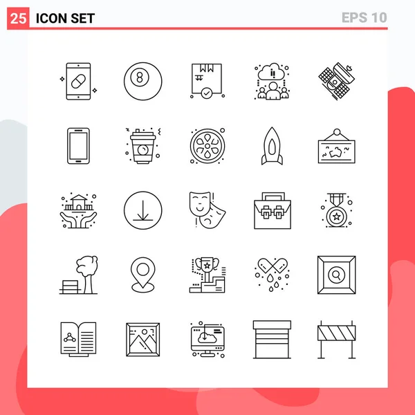 Conjunto Iconos Creativos Universales Simplemente Vector Ilustraciones Para Aplicaciones Web — Vector de stock