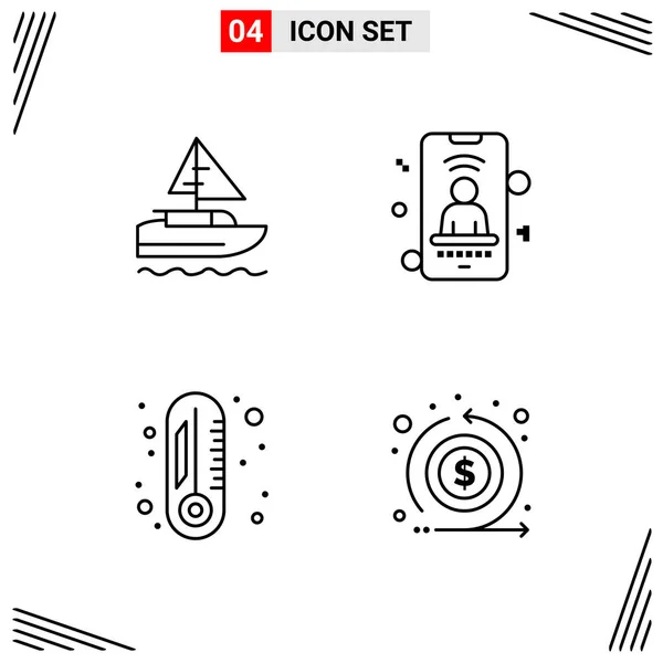 Set Universal Creative Icons Simply Vector Illustrations Web Mobile Apps — Stock Vector