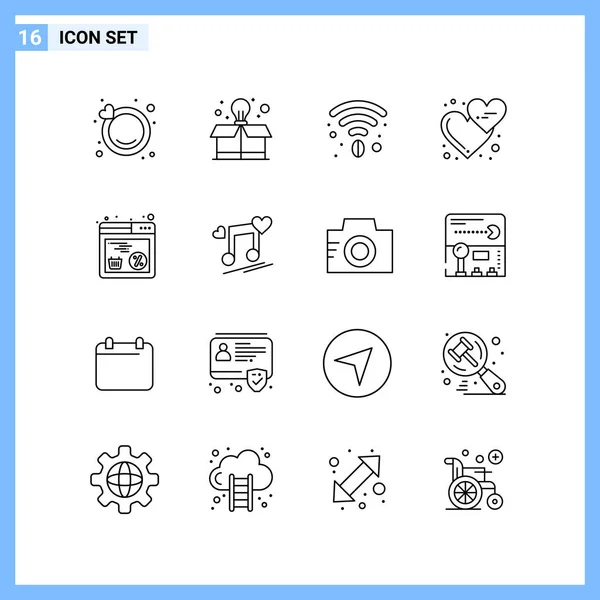 Set Universal Creative Icons Simply Vector Illustrations Web Mobile Apps — Stock Vector