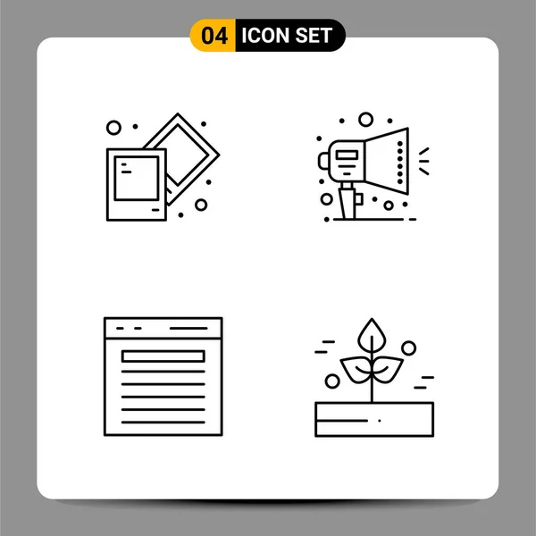 Conjunto Iconos Creativos Universales Simplemente Vector Ilustraciones Para Aplicaciones Web — Archivo Imágenes Vectoriales