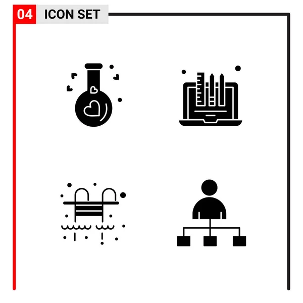 Set Icone Creative Universali Semplicemente Illustrazioni Vettoriali Applicazioni Progetti Web — Vettoriale Stock