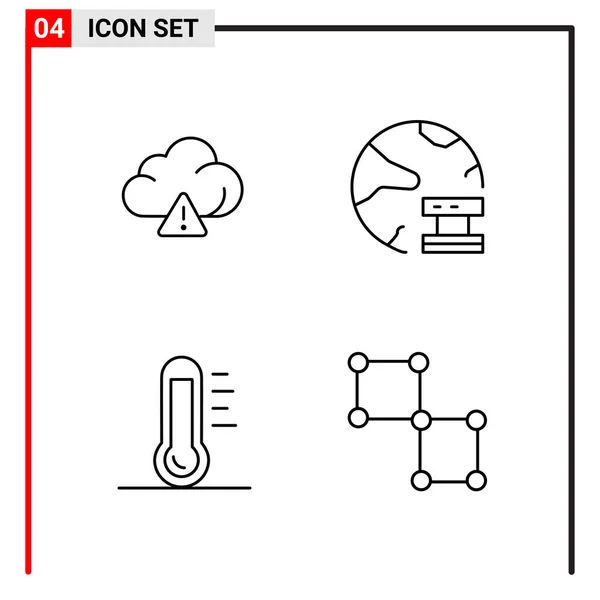 Set Universeller Kreativer Symbole Einfach Vektorillustrationen Für Web Und Mobile — Stockvektor