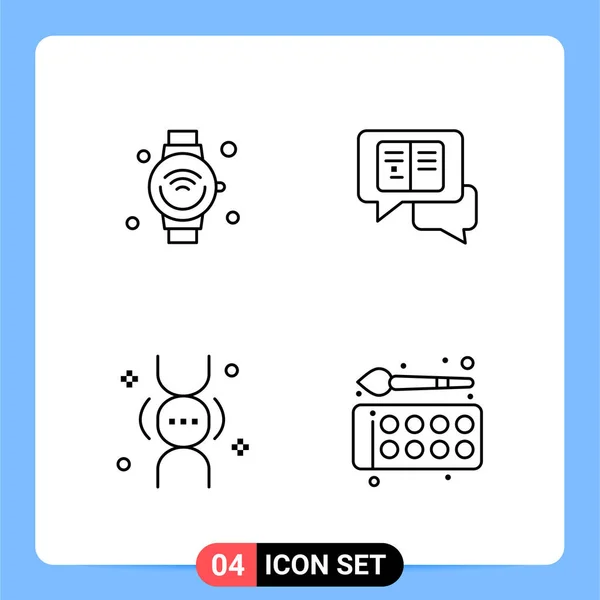 Conjunto Iconos Creativos Universales Simplemente Vector Ilustraciones Para Aplicaciones Web — Archivo Imágenes Vectoriales