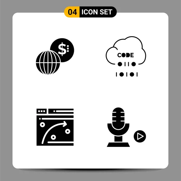 Conjunto Iconos Creativos Universales Simplemente Vector Ilustraciones Para Aplicaciones Web — Vector de stock