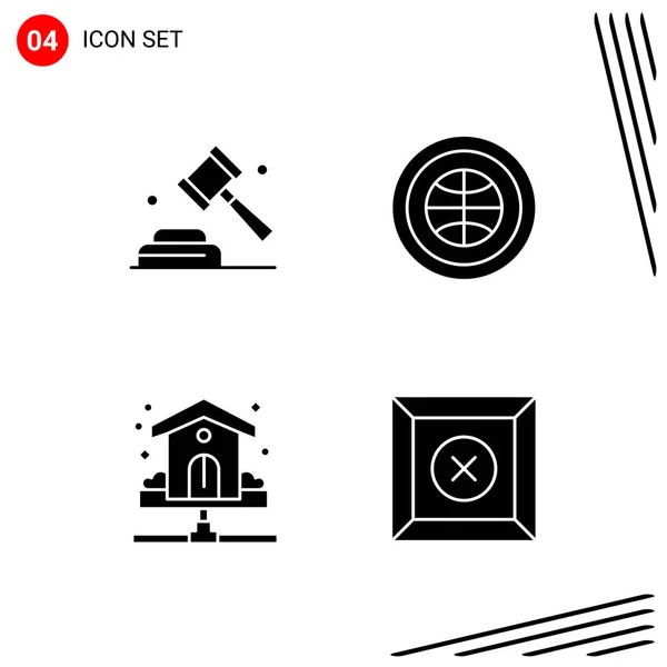 Conjunto Iconos Creativos Universales Simplemente Vector Ilustraciones Para Aplicaciones Web — Vector de stock